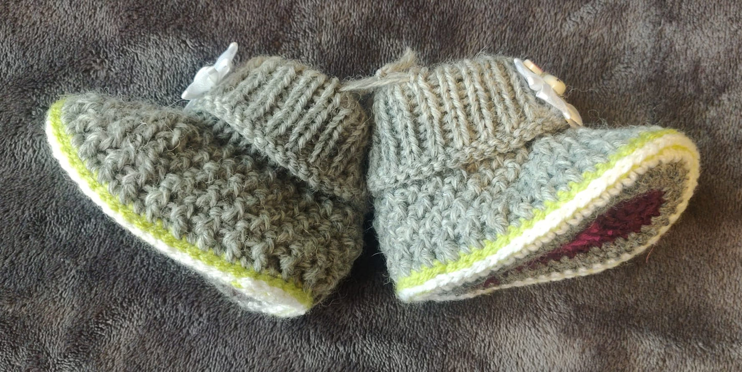 Vauvojen  tossut pupurusetilla