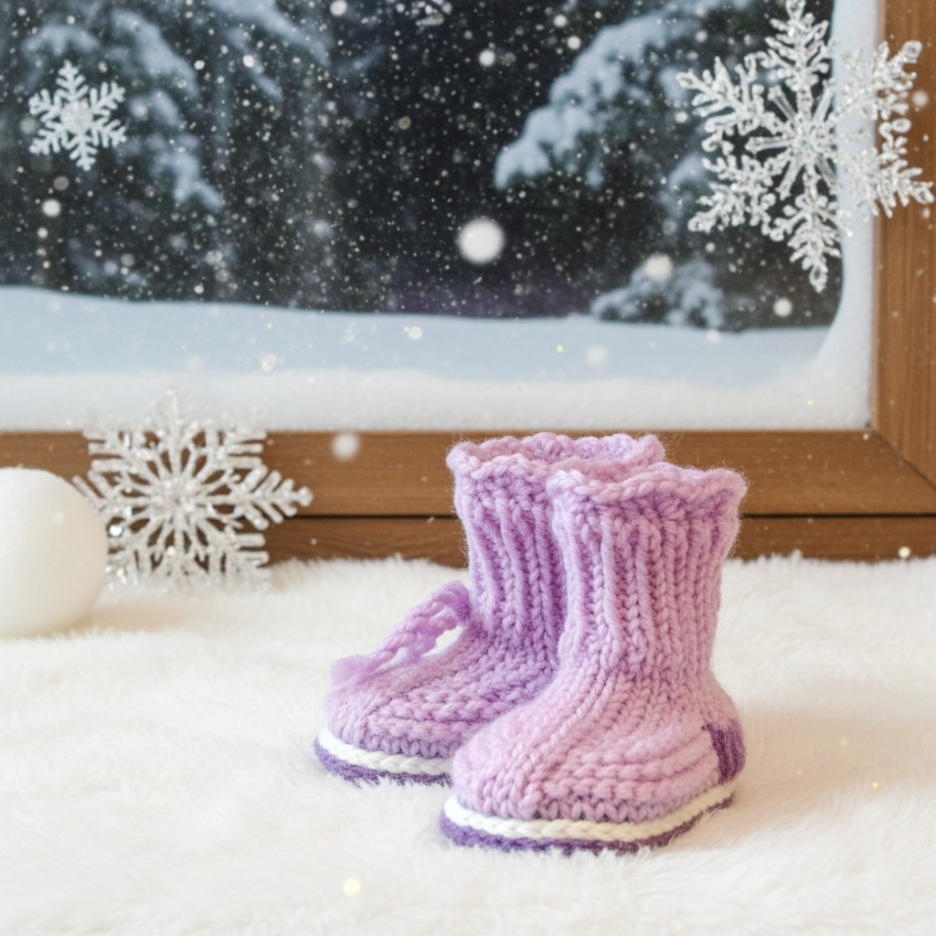 Baby_pink_socks_snow